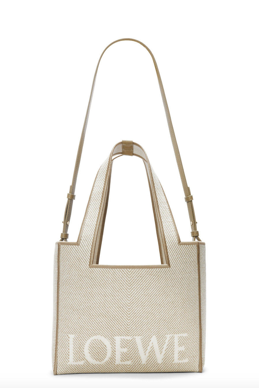 Medium LOEWE Font tote in jacquard canvas