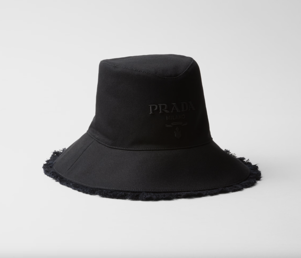 Prada 寬邊斜紋布漁夫帽