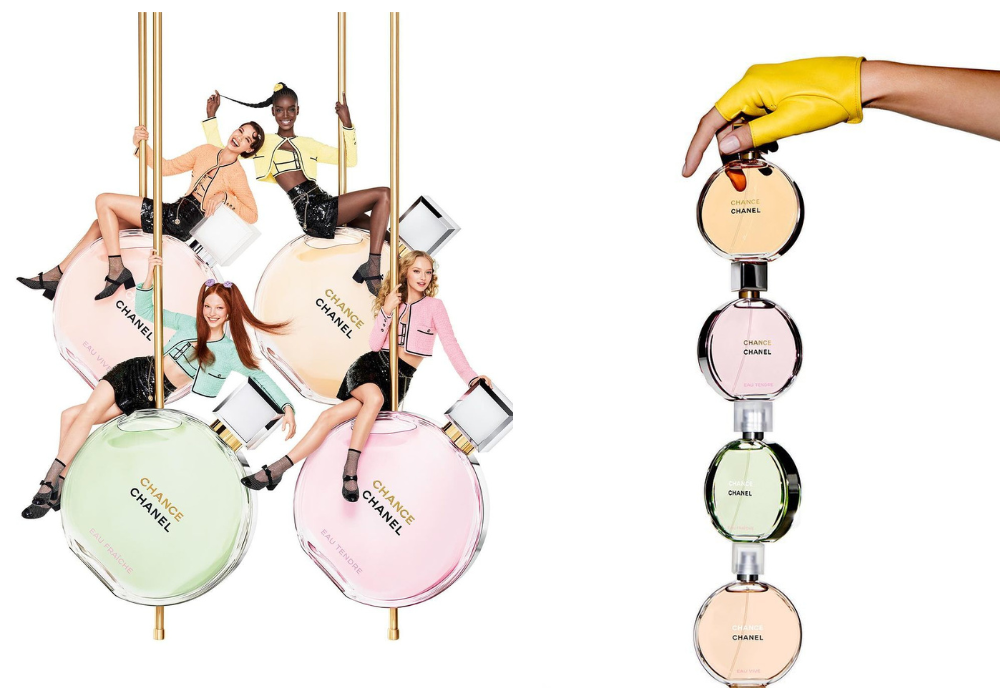 以繁花為主軸的CHANEL CHANCE香水，分別揉合木質、花果、辛辣香調，勾勒出不同個性的香。