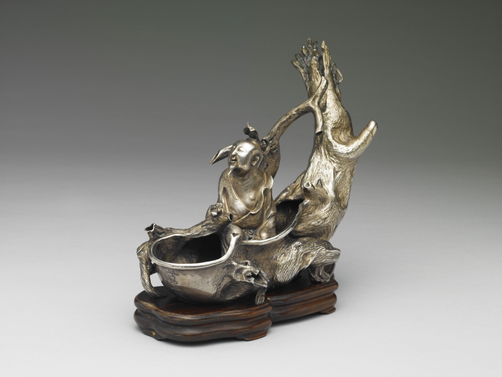 朱碧山款「張騫乘槎」銀槎_元至明 (1271–1644 年)_國立故宮博物院