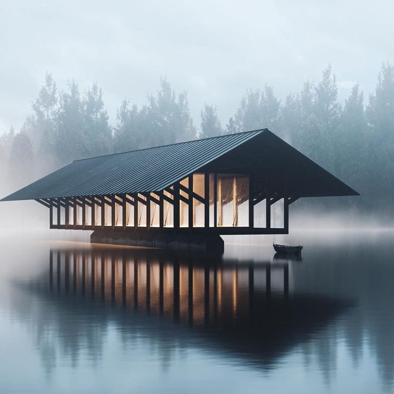 用於冥想、瑜伽課程以及團體治療的「水晶湖館」