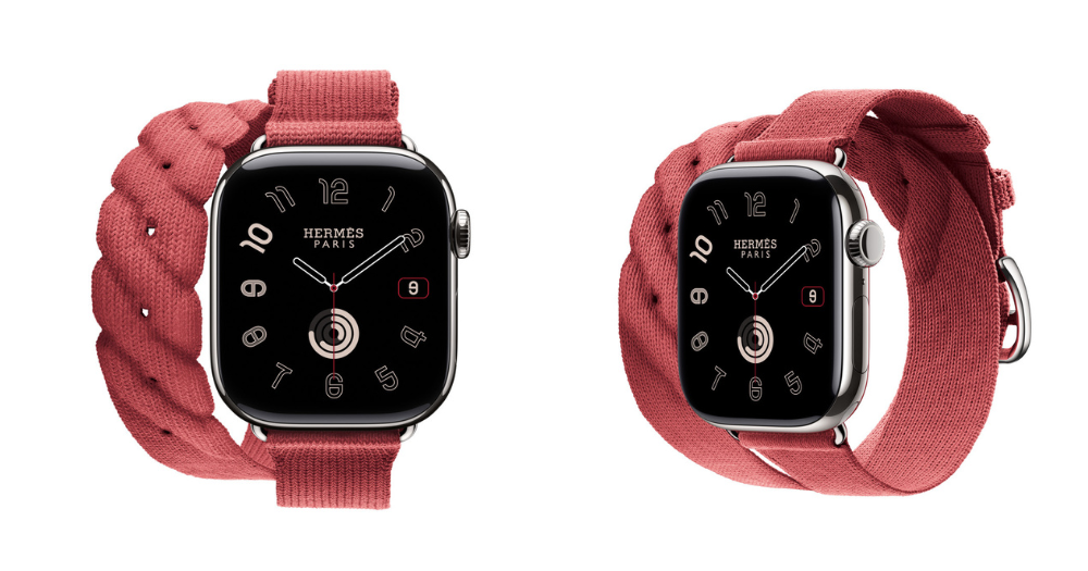 Apple Watch Hermès - 42 毫米 Rouge Grenat Torsade 雙圈