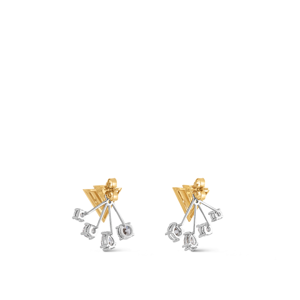 Vuitton V圖案飾釘揉合金色及銀色金屬製作。