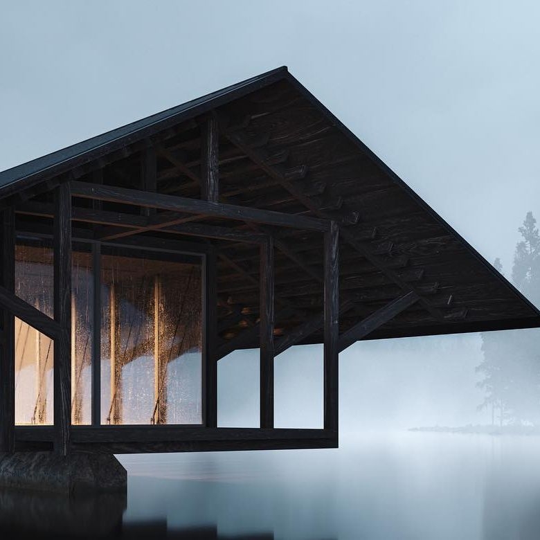 紐約全玻璃「水晶湖亭」彷彿漂浮在湖面上