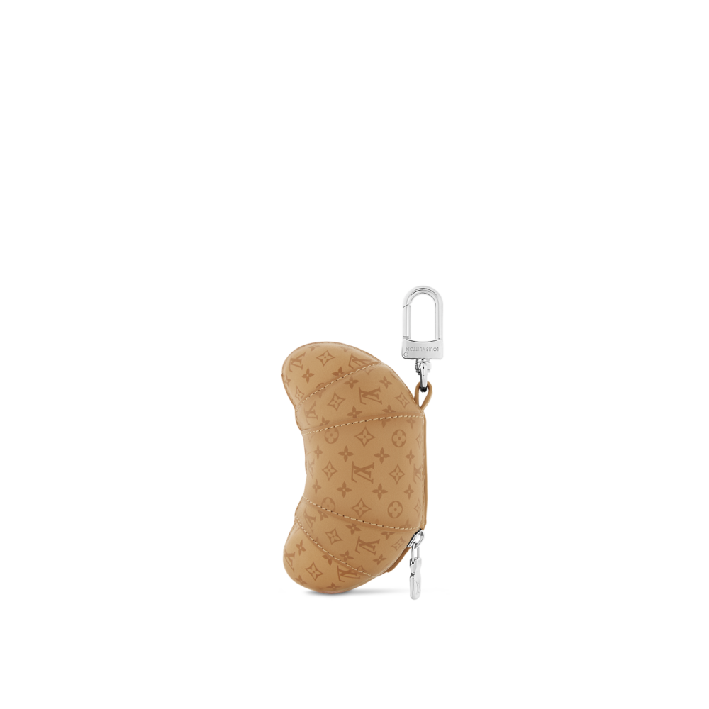 LV Croissant手袋吊飾綴滿Monogram Gradient圖案,以重疊的皮革打造可頌層次感