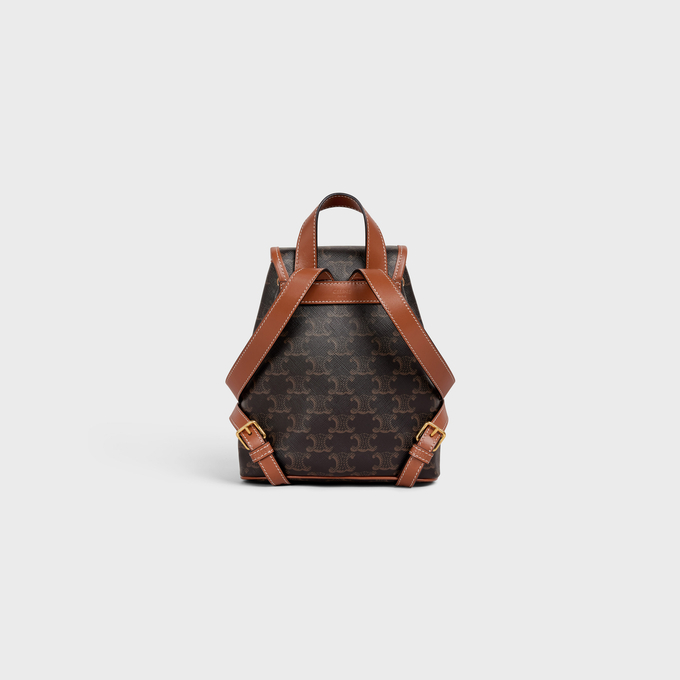 CELINE MINI BACKPACK FOLCO in Triomphe Canvas and calfskin