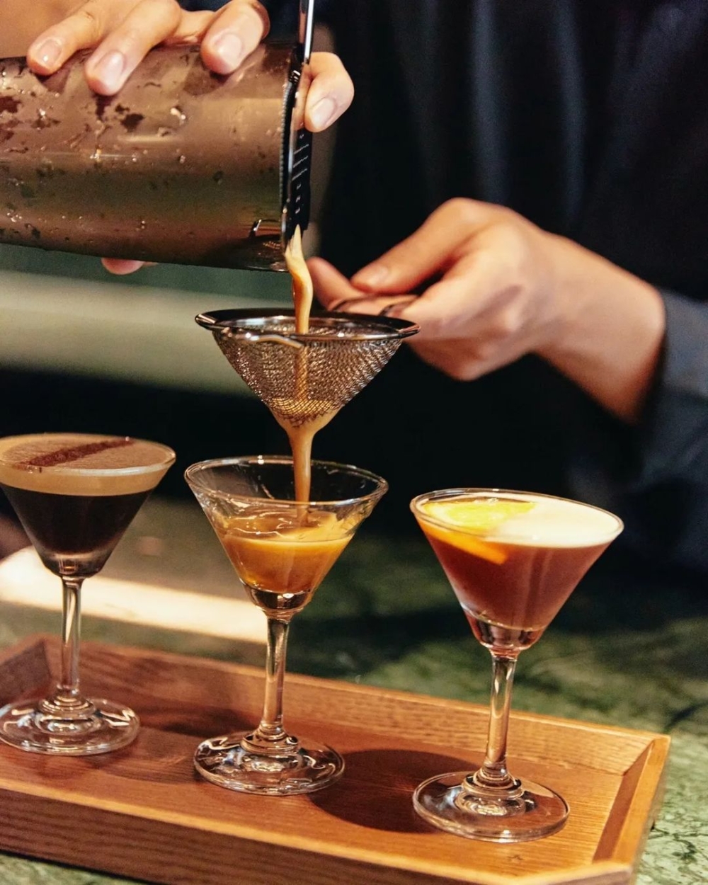 在這裡可以體驗到使用Starbucks濃縮咖啡、拿鐵、冷萃咖啡所製作的咖啡馬丁尼