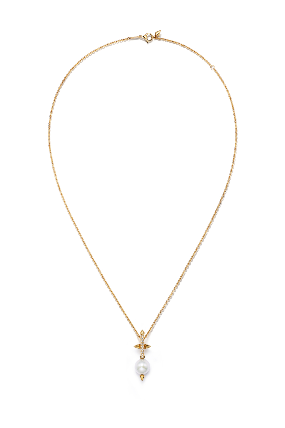 Tiffany Titan by Pharrell Williams系列_18K黃金鑽石與珍珠鍊墜