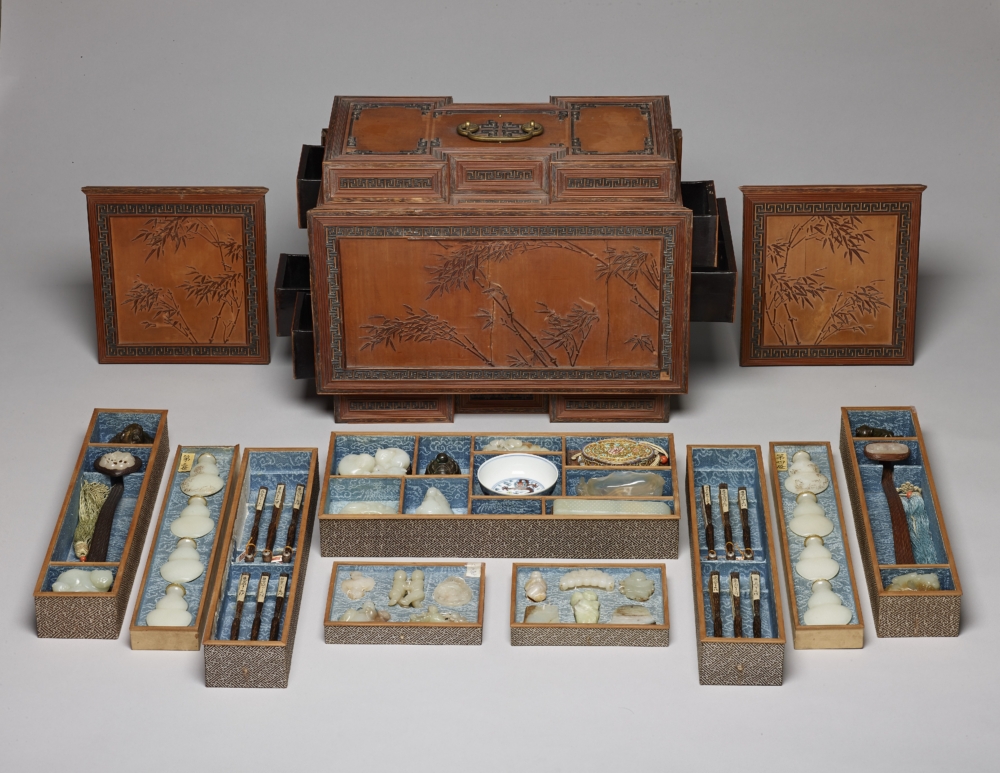 竹黃貼花百什件_清 (1644–1911 年)_國立故宮博物院