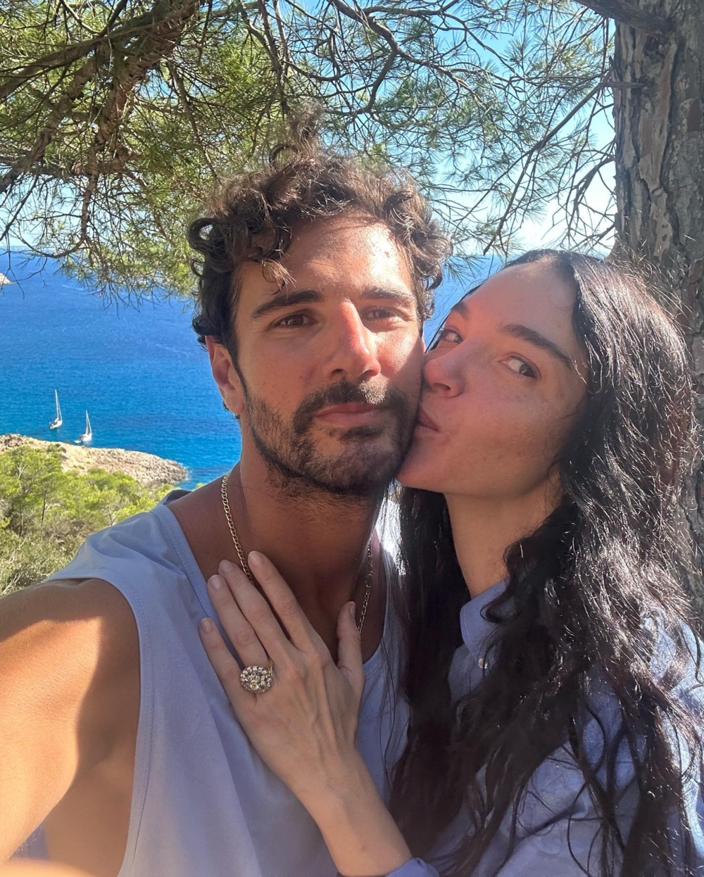Mariacarla Boscono和義大利奧運撐竿跳選手Claudio Stecchi相識