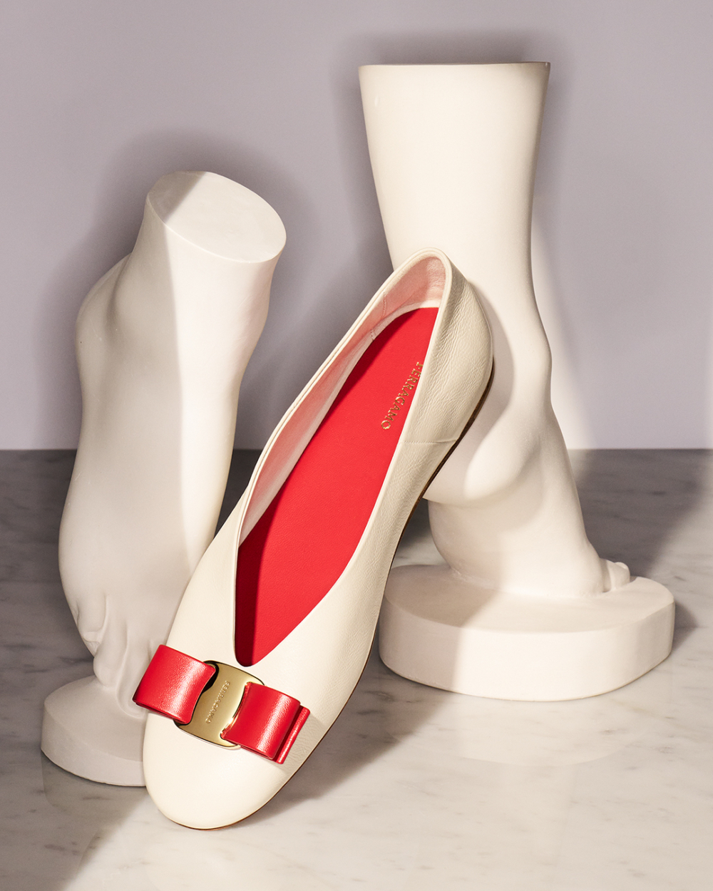 Ferragamo Ballerine nœud Vara