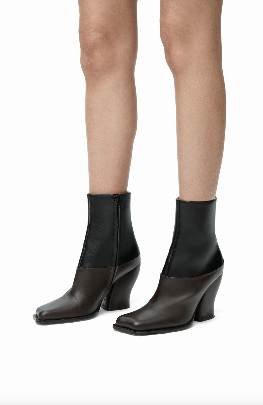 LOEWE Onda bootie in calfskin