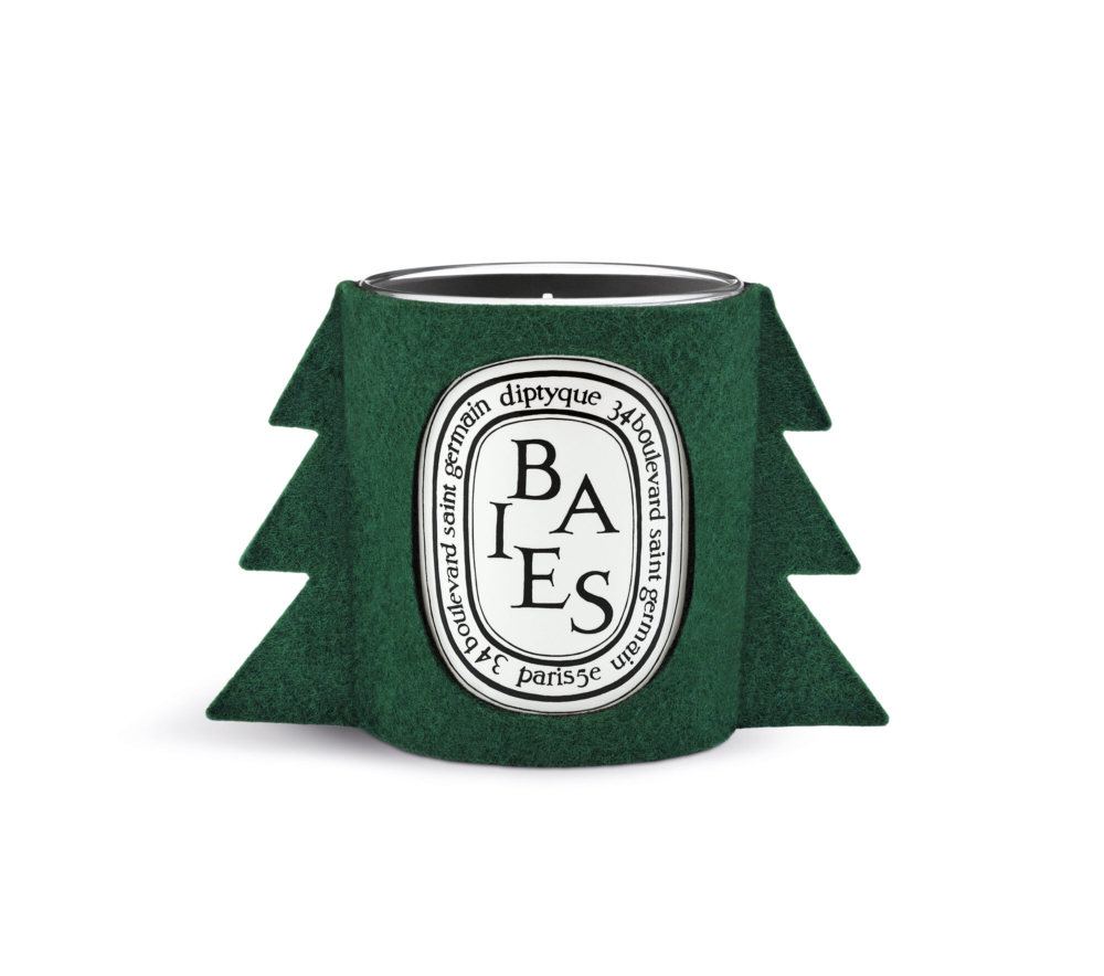 2024限量聖誕松樹面料與皮革蠟燭裝飾