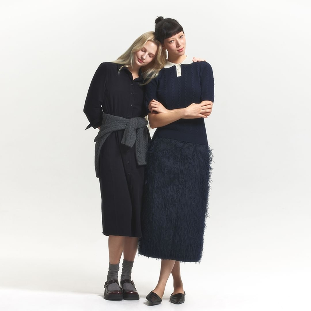 搭配長裙可以平衡休閒與優雅的風格