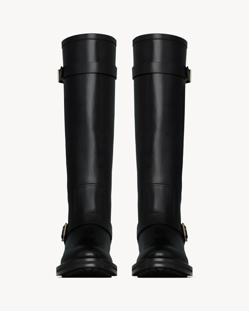 Saint Laurent RIVER滑面皮革靴