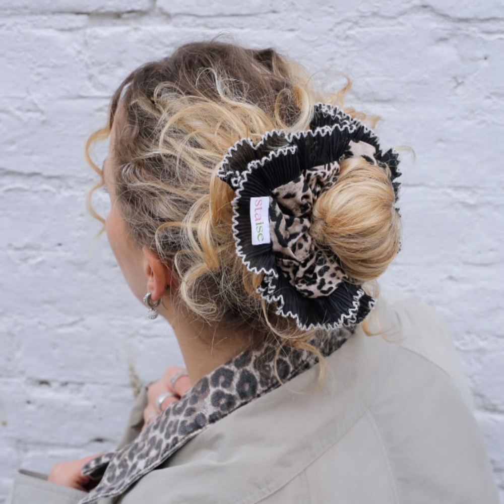 拼接豹紋布料時髦又特別