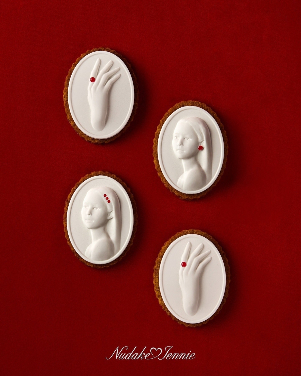 精緻浮雕胸針餅乾「Cameo」