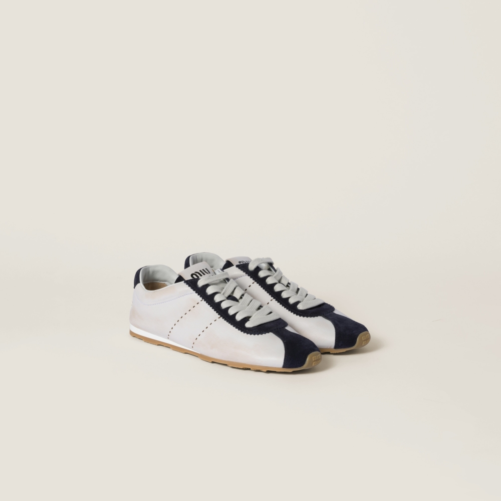 Miu Miu Plume 納帕皮革麂皮運動鞋
