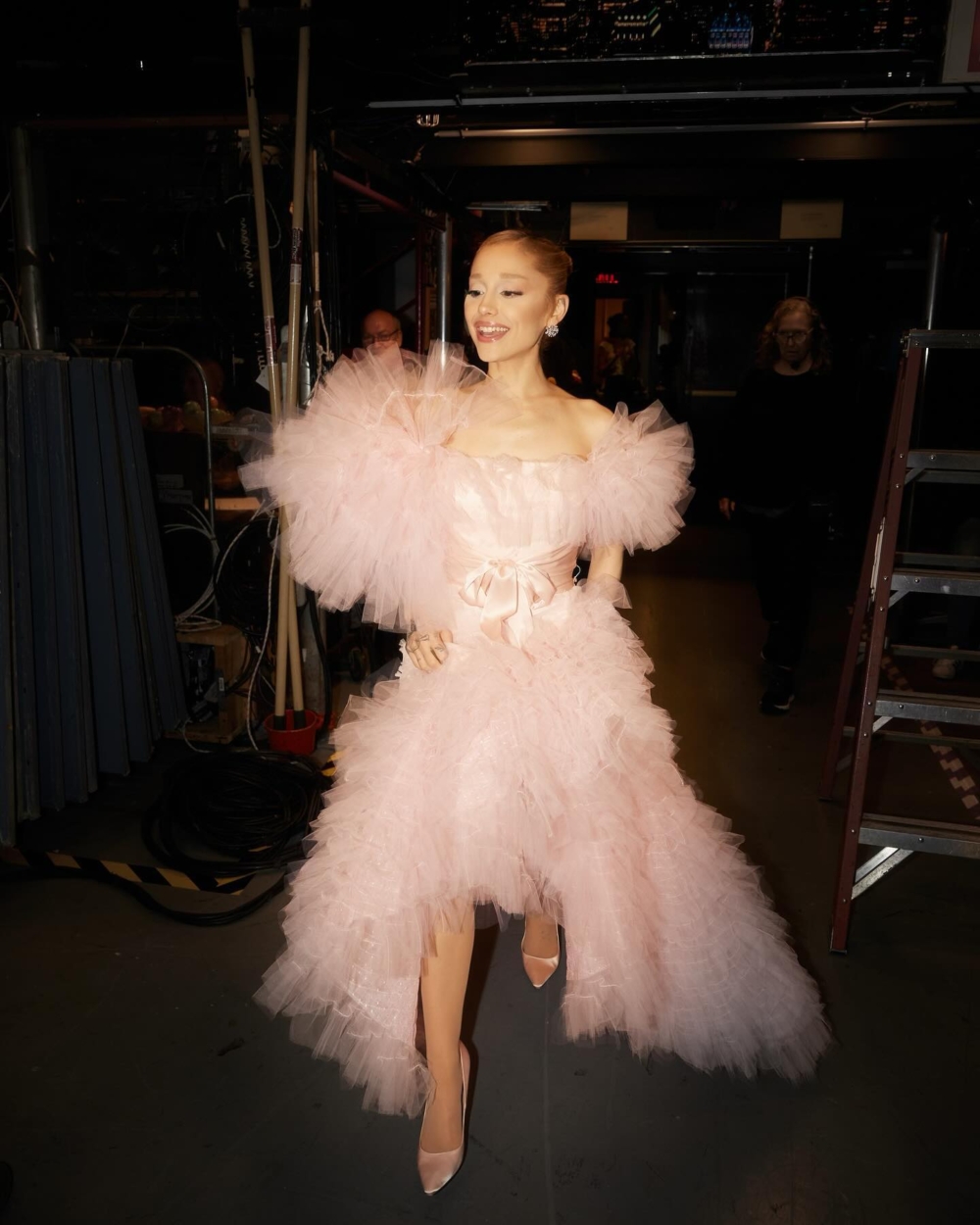 粉色調Rodarte SS19薄紗緊身胸衣和刺繡裙子