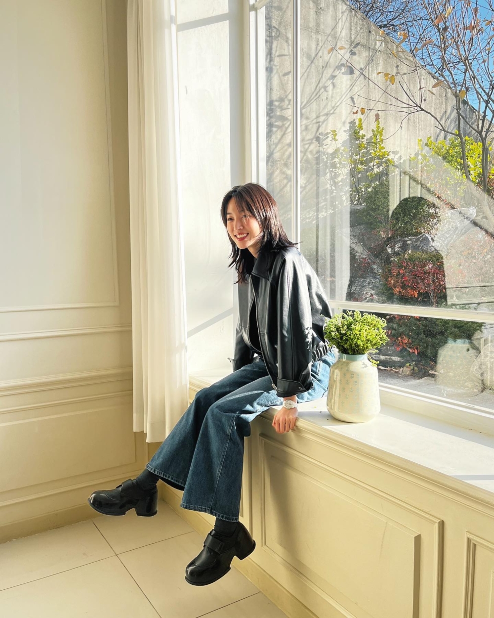 元志安也留過一頭長度達到鎖骨的中長髮