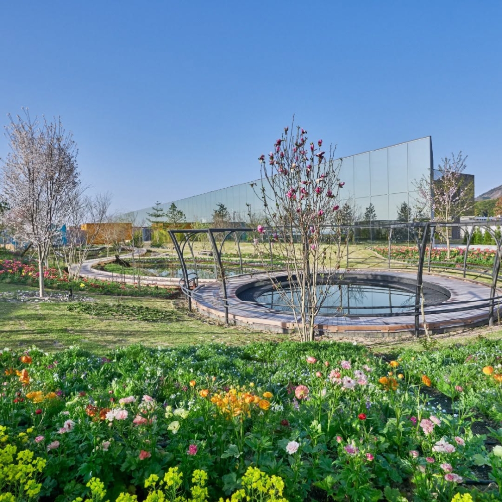 花園內主要種植的是Emile Gallé作品中出現的花卉