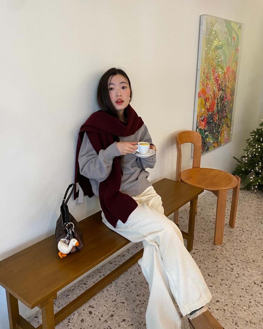 燈芯絨的粗細大小也會影響視覺效果