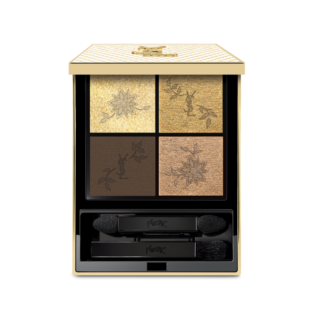 YSL 金奢蕾絲聖誕系列時尚四色眼影盤 #024