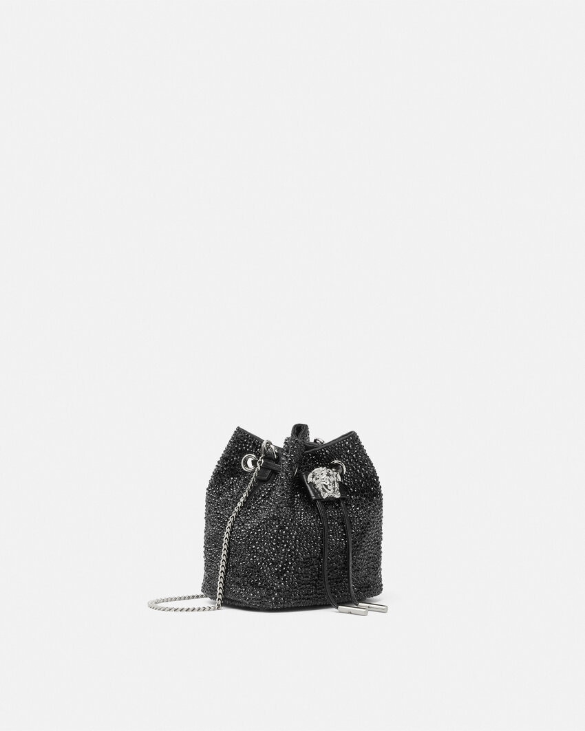 Versace Crystal La Medusa Mini Bucket Bag