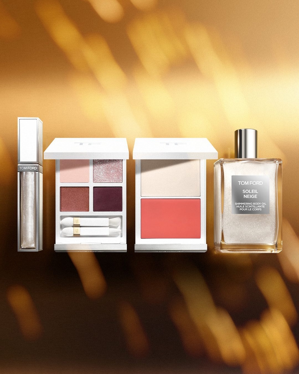 Tom Ford聖誕冬日光芒私人調香極致香精、太陽親吻聖誔彩妝系列