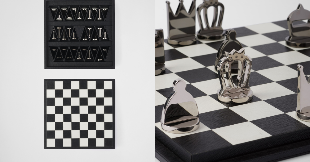 Prada Saffiano 皮革西洋棋遊戲