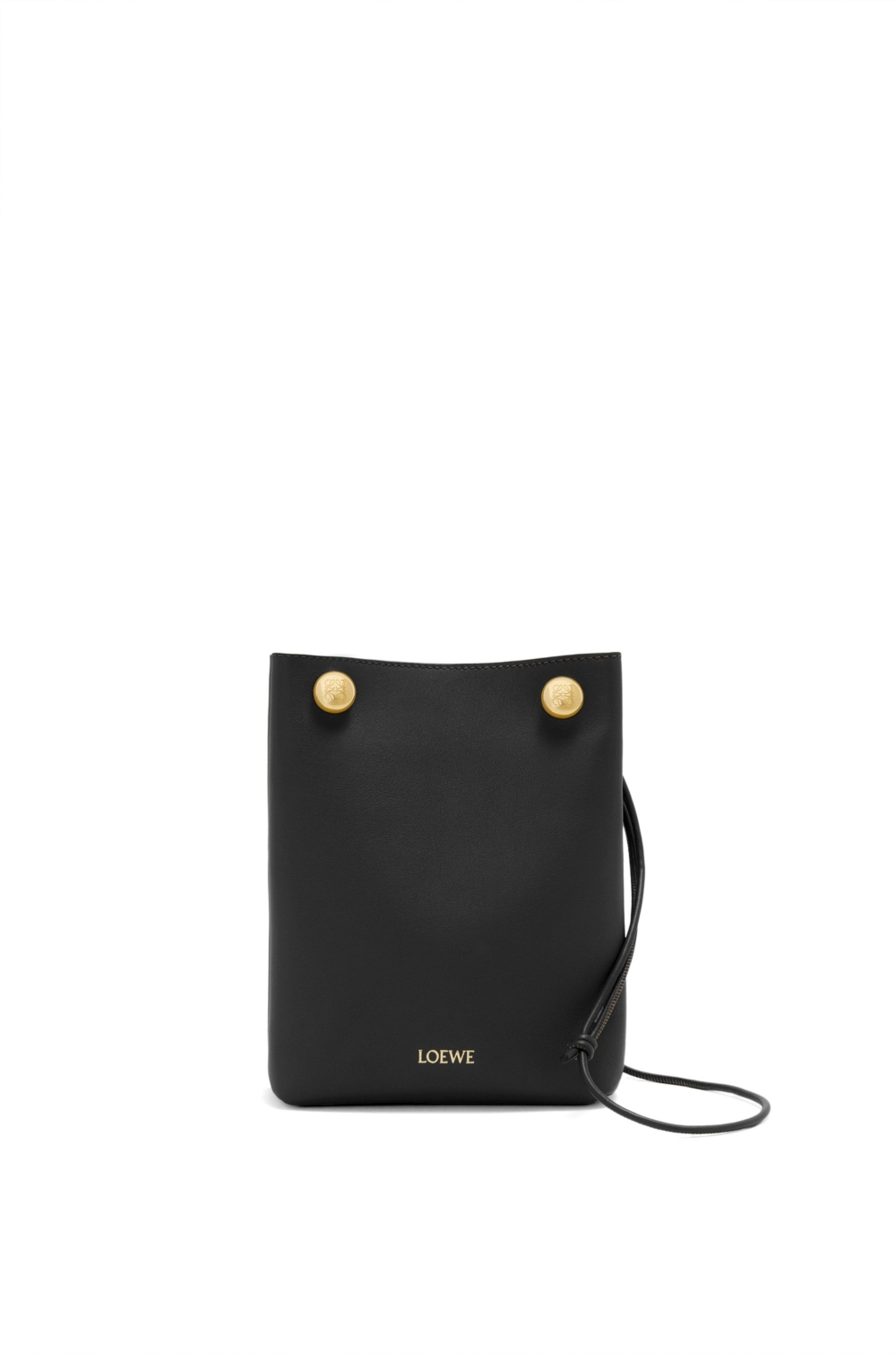 Pebble Pouch in Smooth Calfskin-Black
