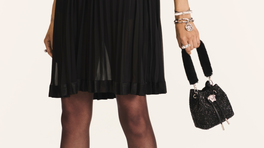 Versace Crystal La Medusa Mini Bucket Bag