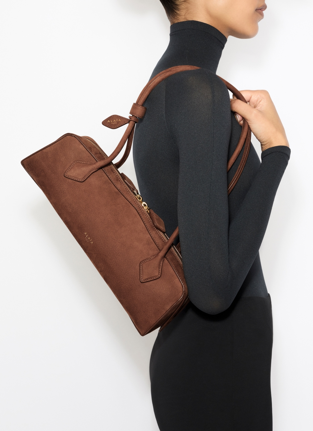 ALAÏA LE TECKEL 磨砂小牛皮中型手袋