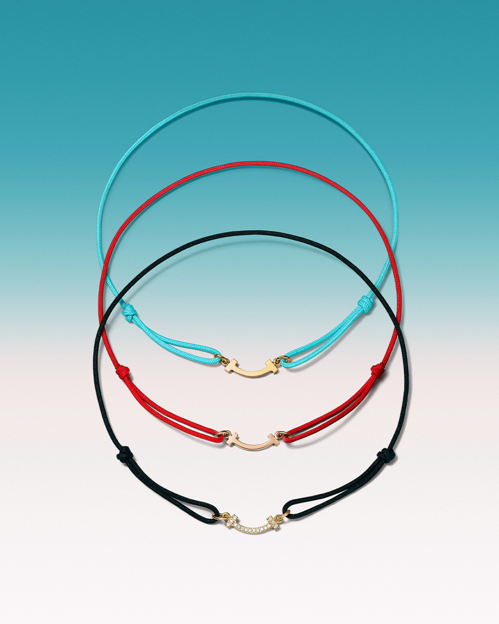 全新Tiffany T Smile 公益絲繩手鍊