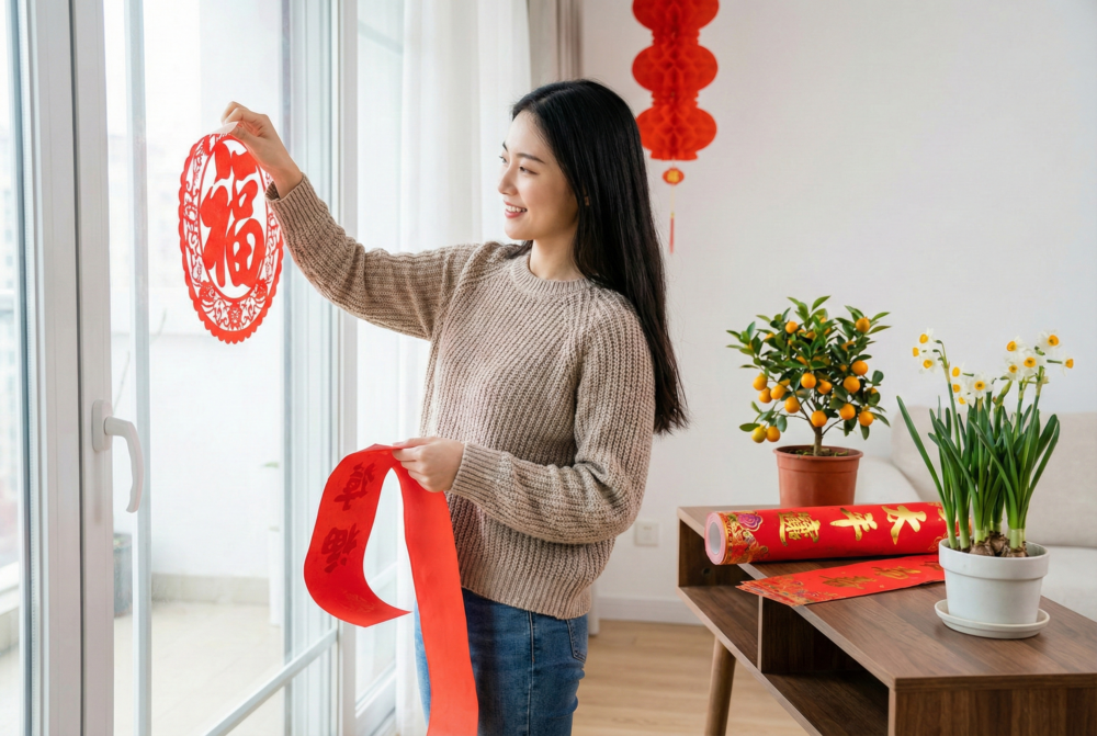 大掃除時更新春聯與掛飾，不留舊物氣場，讓家中保持新鮮、旺運氛圍。