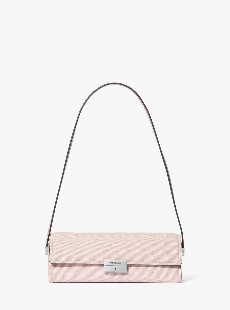 Michael Kors 2025新年系列LUDLOW玫瑰水晶粉長型肩背包