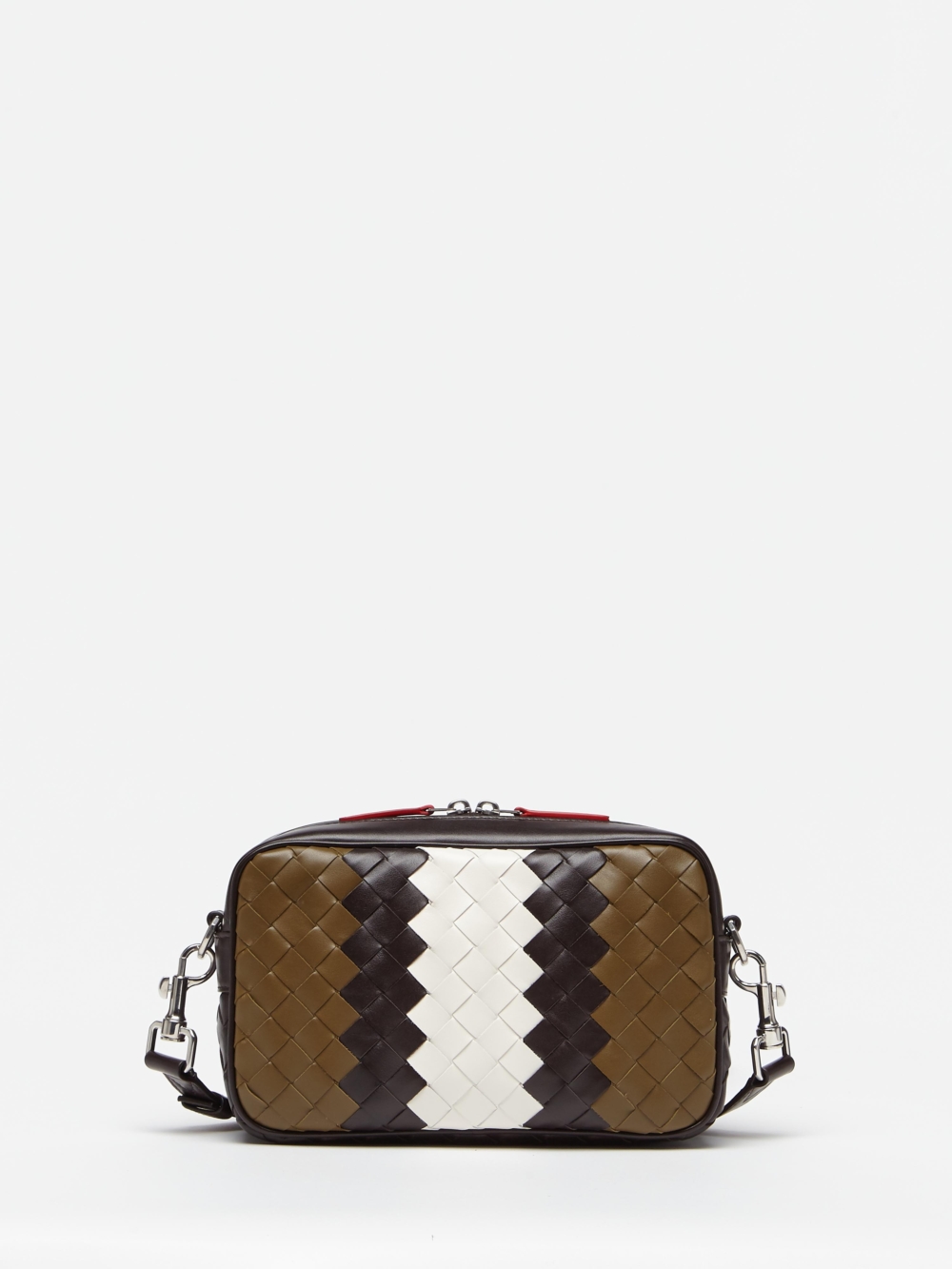 INTRECCIATO 編織皮革斜背包