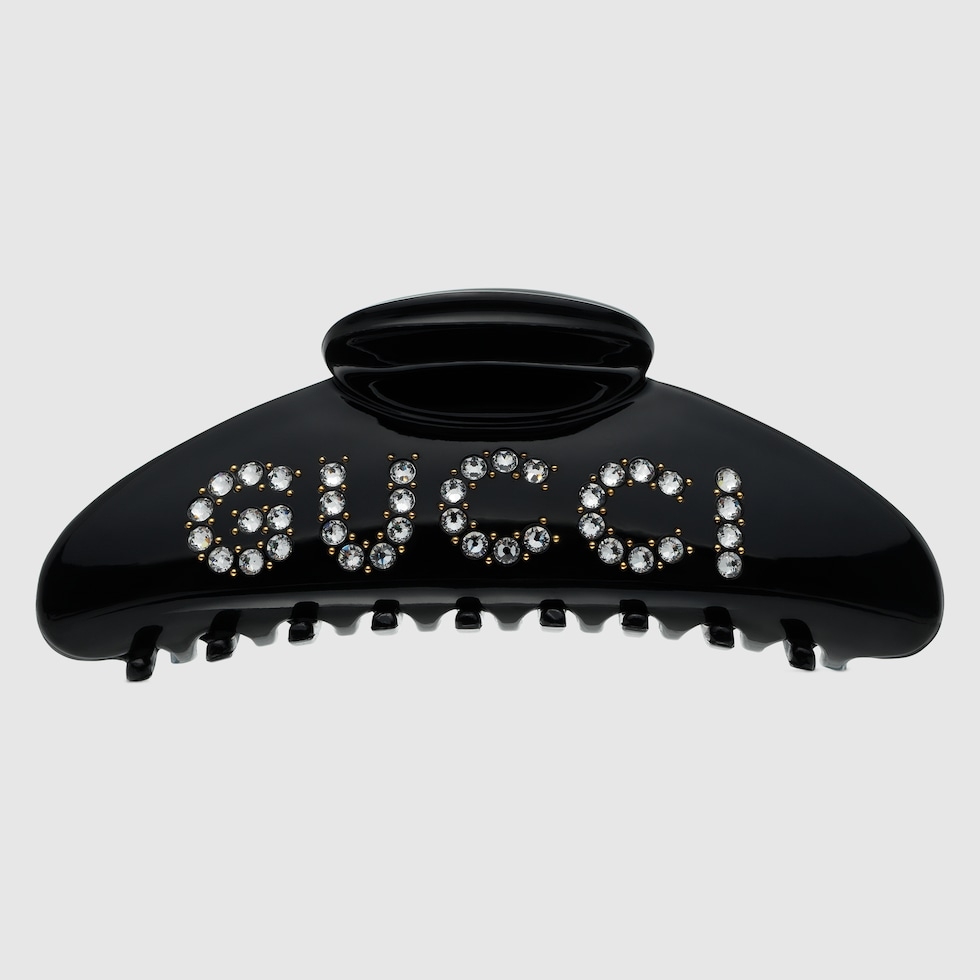'GUCCI' hair clip with crystals