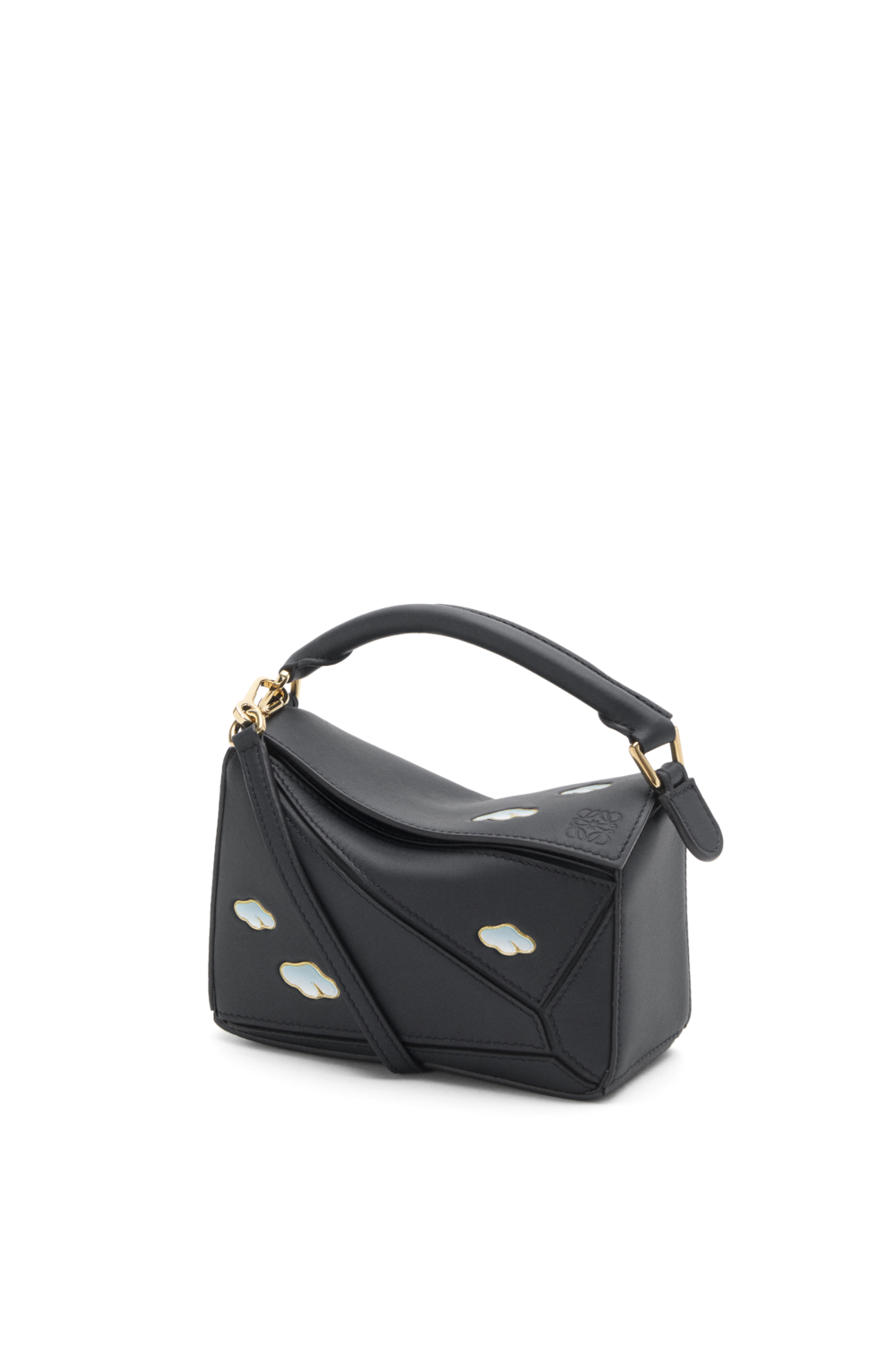 Puzzle墨水藍小牛皮肩背手拿包