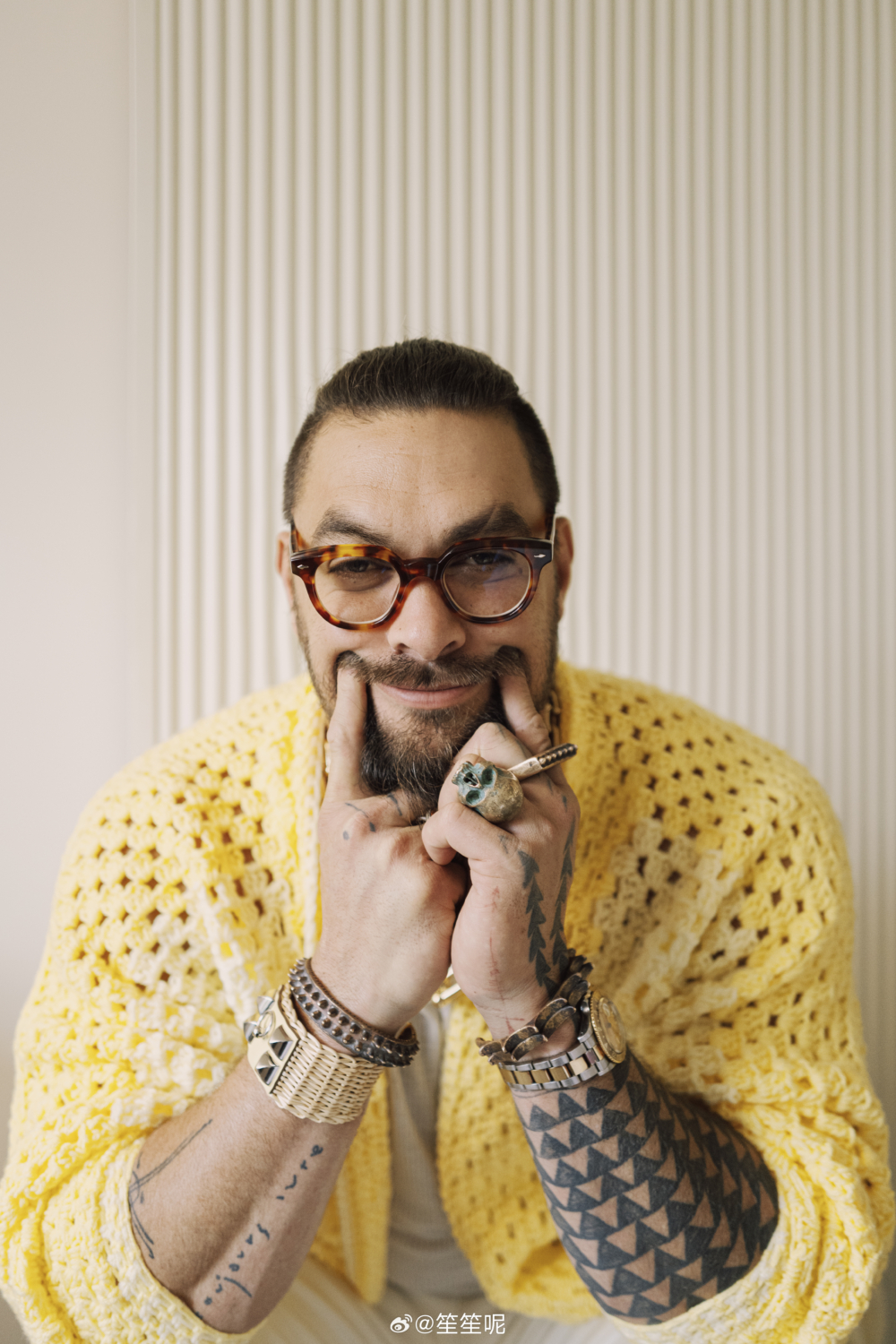 水行俠的Jason Momoa也當過笙笙的模特兒