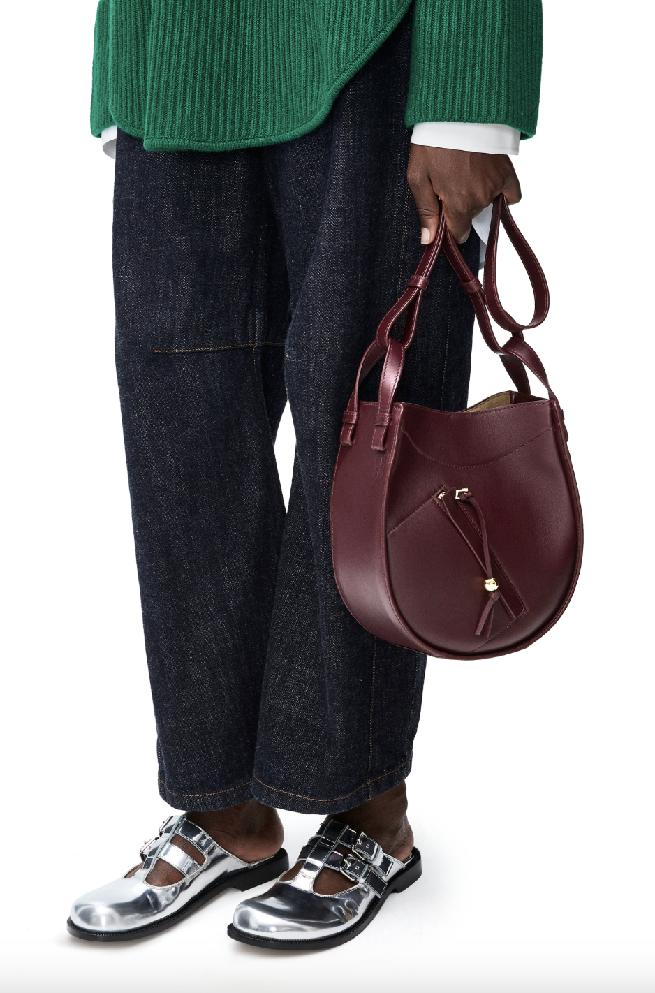 LOEWE Hammock Slice Bag深勃根地紅色