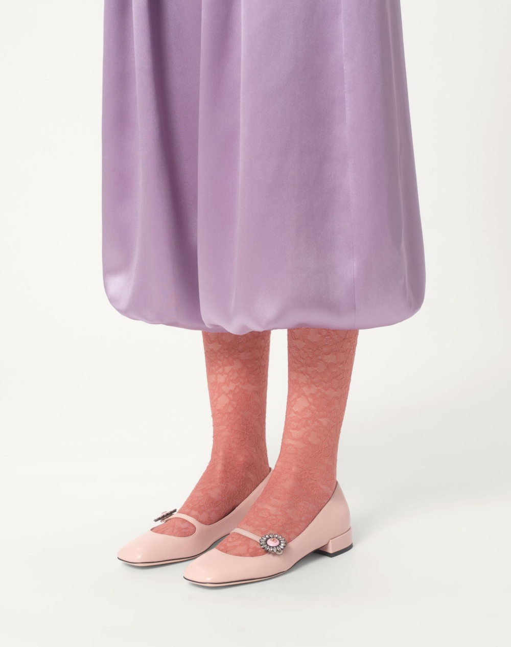 Valentino Mary Jane preshoes寶石紐扣小牛皮芭蕾舞鞋