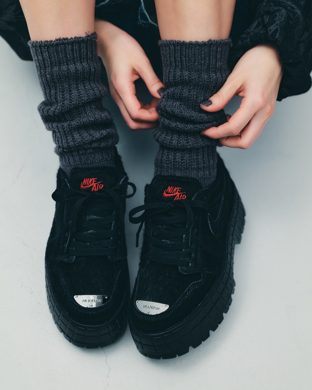 Nike Jordan 1 Low Brooklyn低筒厚底靴