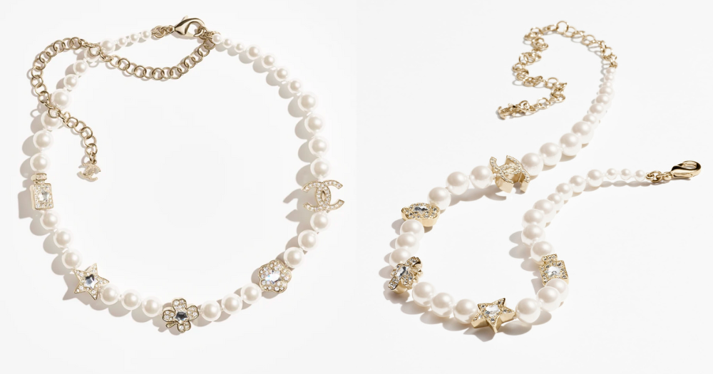 CHANEL琉璃珠與水鑽項鏈