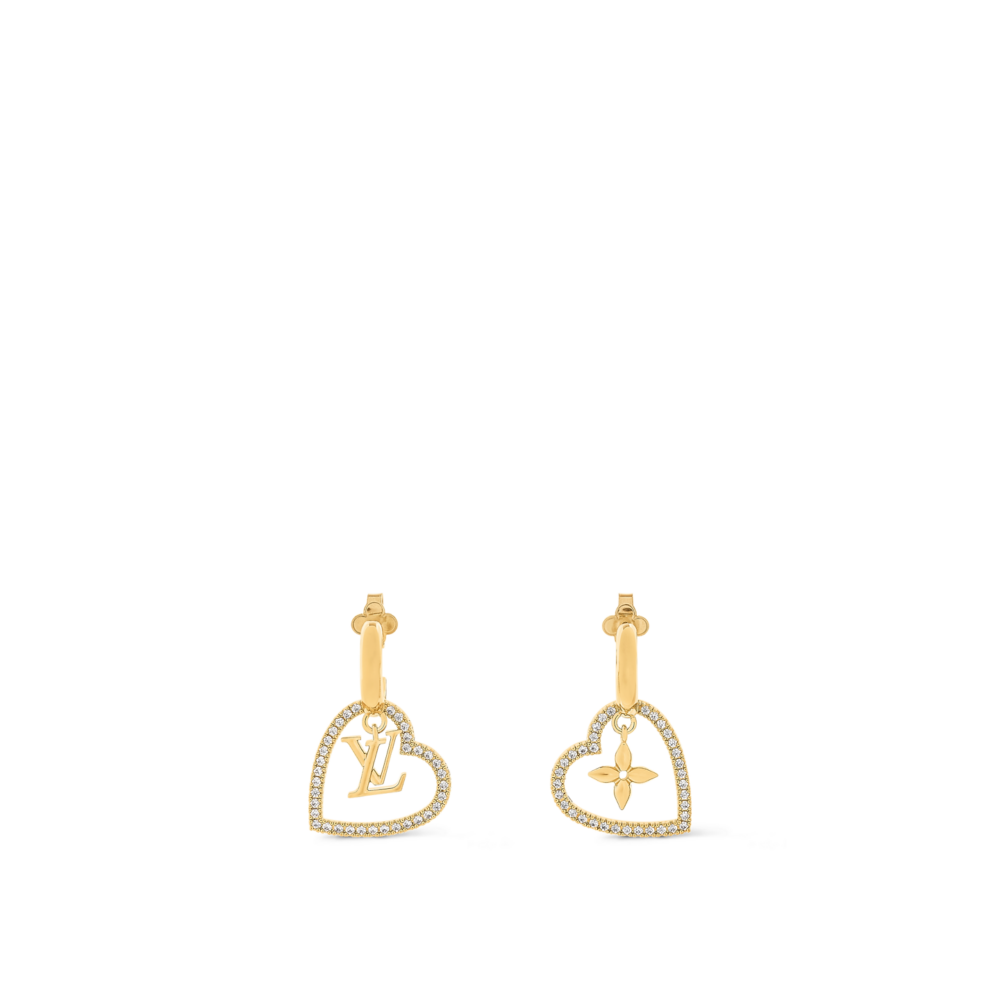 My LV Heart耳環則結合兩款Louis Vuitton標誌