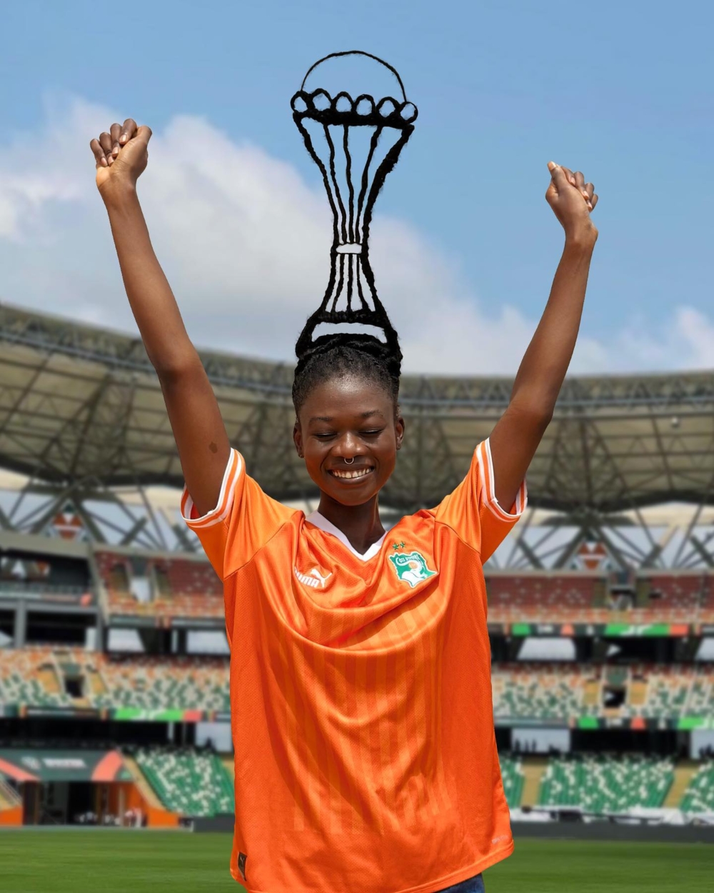 她的作品被媒體譽為「髮辮界的畢卡索」