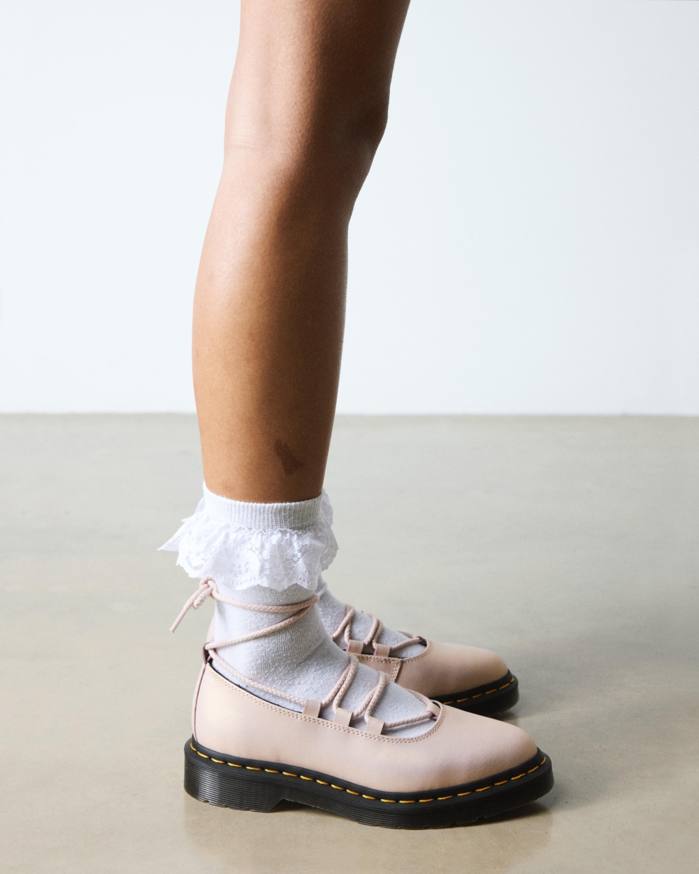 Dr.Martens Elphie II Iridescent Leather Ballet Flats芭蕾舞皮鞋