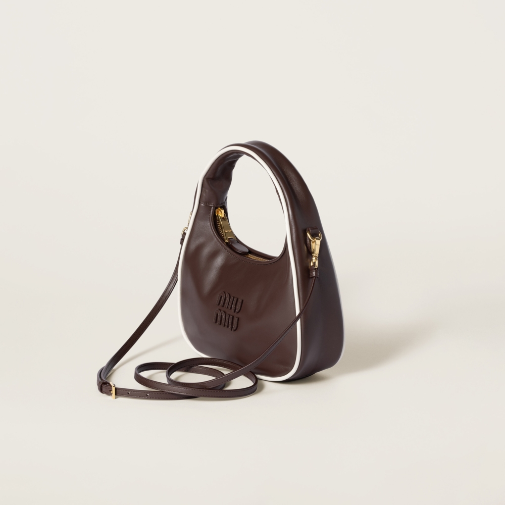 Miu Miu Wander滾邊皮革手袋