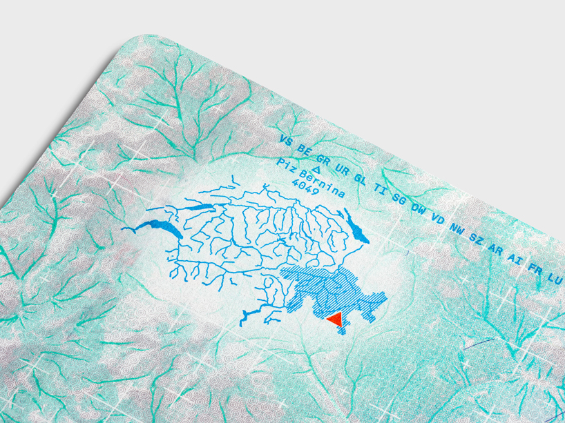 護照內頁還設計了與水文地圖相關的插圖