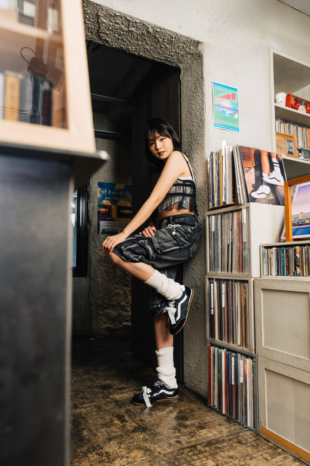 加上蕾絲可以打造混搭風格